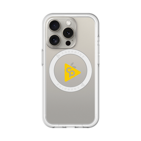 スリムプロテクションプレミアムケース with MagSafe［ オリジナル - caseplayロゴ - イエロー/C ］