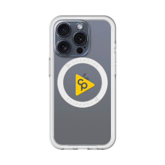 スリムプロテクションプレミアムケース with MagSafe［ オリジナル - caseplayロゴ - イエロー/C ］