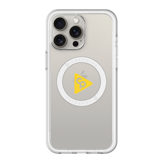 スリムプロテクションプレミアムケース with MagSafe［ オリジナル - caseplayロゴ - イエロー/C ］
