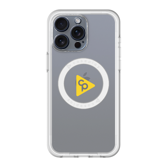 スリムプロテクションプレミアムケース with MagSafe［ オリジナル - caseplayロゴ - イエロー/C ］