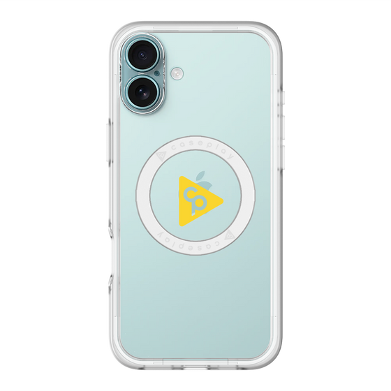 スリムプロテクションプレミアムケース with MagSafe［ オリジナル - caseplayロゴ - イエロー/C ］