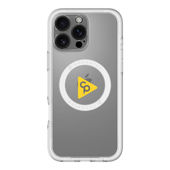 スリムプロテクションプレミアムケース with MagSafe［ オリジナル - caseplayロゴ - イエロー/C ］