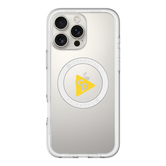 スリムプロテクションプレミアムケース with MagSafe［ オリジナル - caseplayロゴ - イエロー/C ］