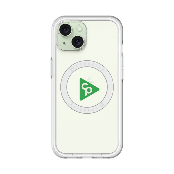 スリムプロテクションプレミアムケース with MagSafe［ オリジナル - caseplayロゴ - グリーン/C ］