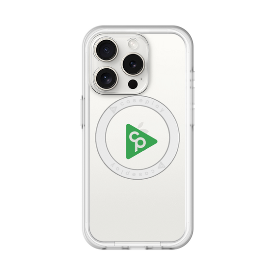 スリムプロテクションプレミアムケース with MagSafe［ オリジナル - caseplayロゴ - グリーン/C ］