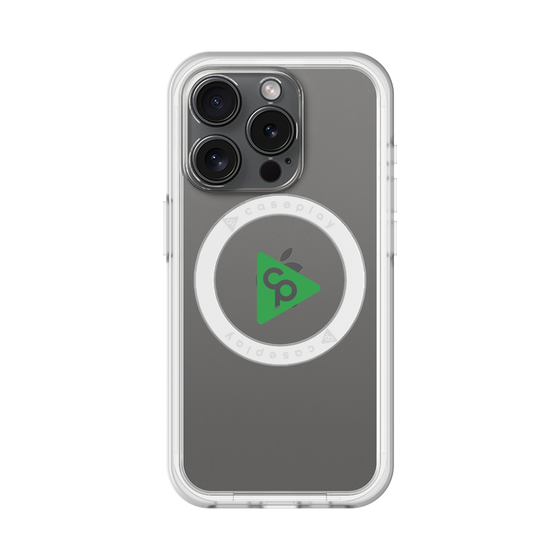 スリムプロテクションプレミアムケース with MagSafe［ オリジナル - caseplayロゴ - グリーン/C ］