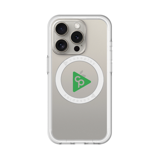 スリムプロテクションプレミアムケース with MagSafe［ オリジナル - caseplayロゴ - グリーン/C ］