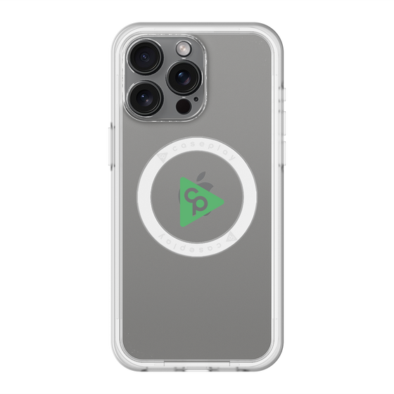 スリムプロテクションプレミアムケース with MagSafe［ オリジナル - caseplayロゴ - グリーン/C ］