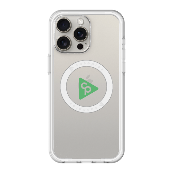 スリムプロテクションプレミアムケース with MagSafe［ オリジナル - caseplayロゴ - グリーン/C ］