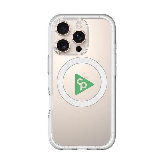 スリムプロテクションプレミアムケース with MagSafe［ オリジナル - caseplayロゴ - グリーン/C ］