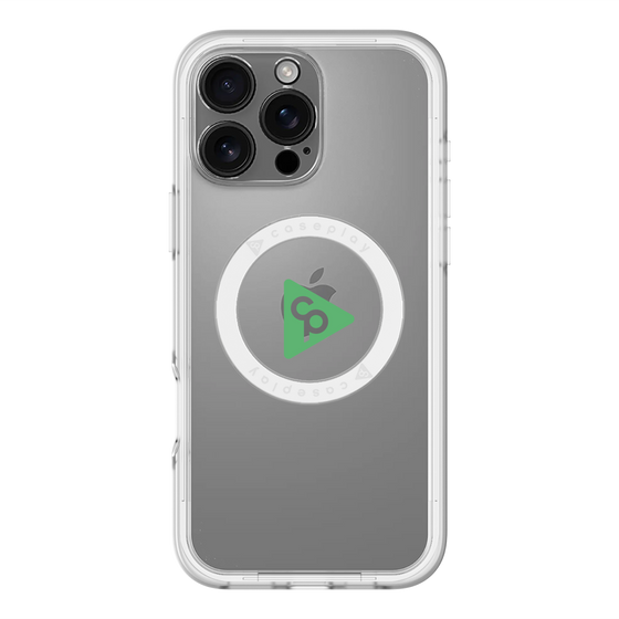 スリムプロテクションプレミアムケース with MagSafe［ オリジナル - caseplayロゴ - グリーン/C ］