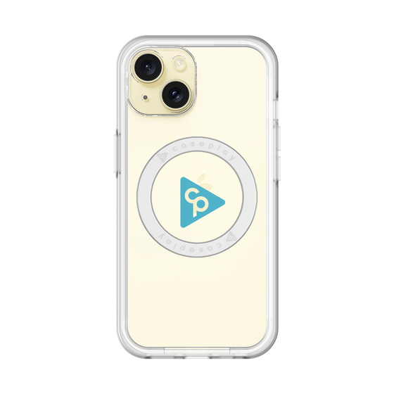 スリムプロテクションプレミアムケース with MagSafe［ オリジナル - caseplayロゴ - ライトブルー/C ］