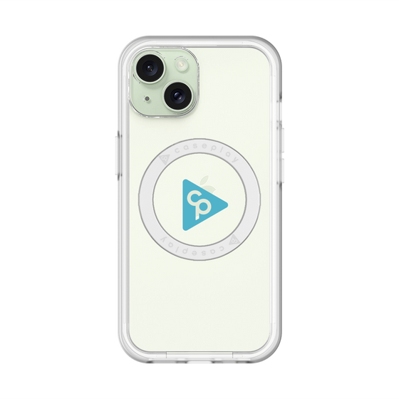 スリムプロテクションプレミアムケース with MagSafe［ オリジナル - caseplayロゴ - ライトブルー/C ］