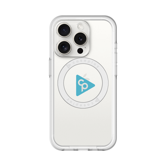 スリムプロテクションプレミアムケース with MagSafe［ オリジナル - caseplayロゴ - ライトブルー/C ］