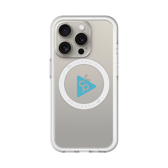 スリムプロテクションプレミアムケース with MagSafe［ オリジナル - caseplayロゴ - ライトブルー/C ］