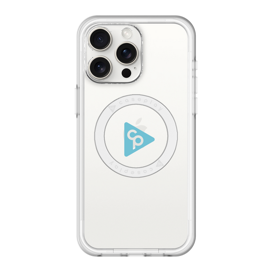 スリムプロテクションプレミアムケース with MagSafe［ オリジナル - caseplayロゴ - ライトブルー/C ］