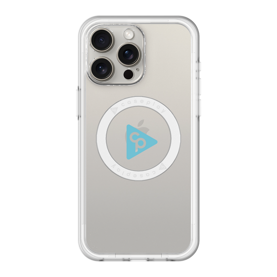 スリムプロテクションプレミアムケース with MagSafe［ オリジナル - caseplayロゴ - ライトブルー/C ］