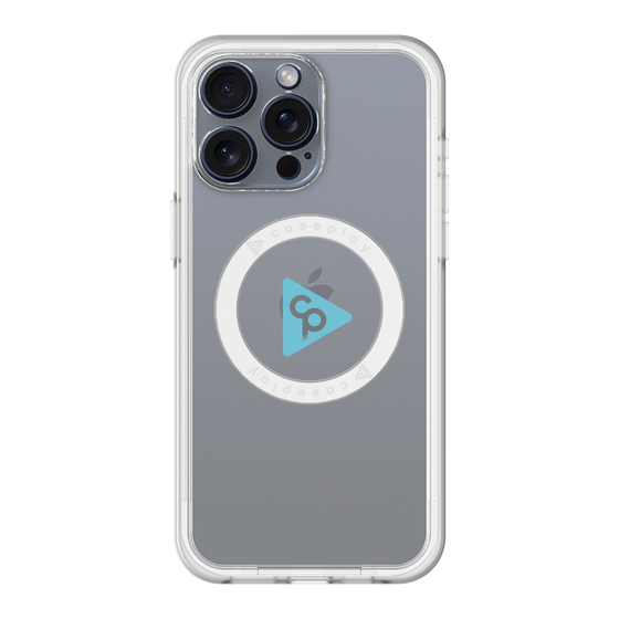 スリムプロテクションプレミアムケース with MagSafe［ オリジナル - caseplayロゴ - ライトブルー/C ］