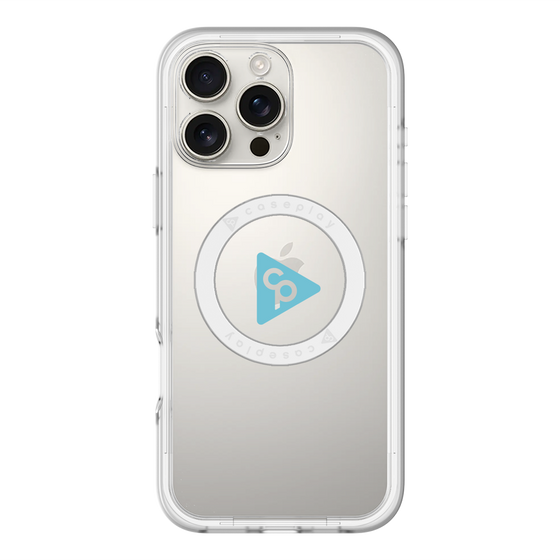 スリムプロテクションプレミアムケース with MagSafe［ オリジナル - caseplayロゴ - ライトブルー/C ］