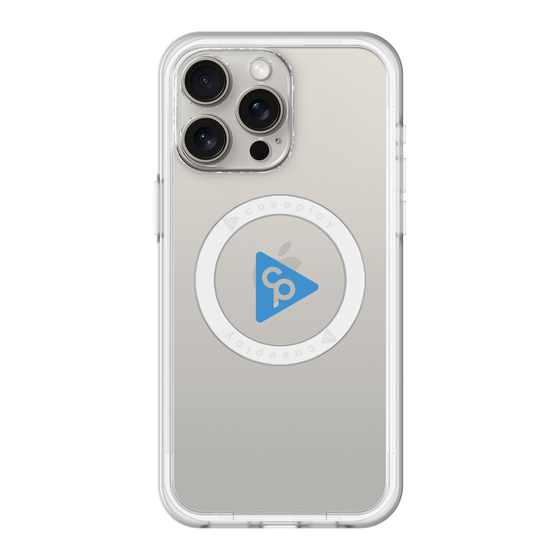 スリムプロテクションプレミアムケース with MagSafe［ オリジナル - caseplayロゴ - ブルー/C ］