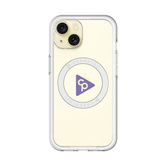 スリムプロテクションプレミアムケース with MagSafe［ オリジナル - caseplayロゴ - パープル/C ］