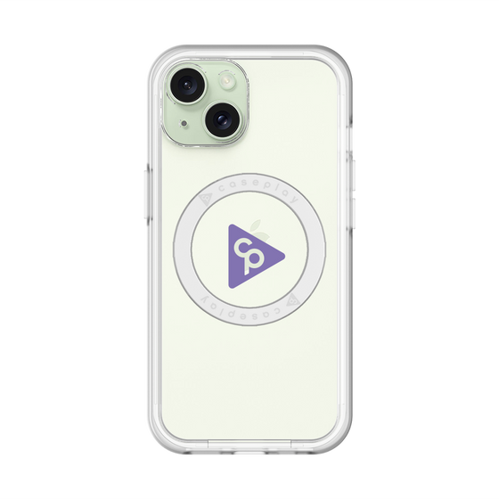 スリムプロテクションプレミアムケース with MagSafe［ オリジナル - caseplayロゴ - パープル/C ］