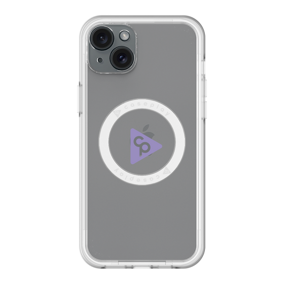 スリムプロテクションプレミアムケース with MagSafe［ オリジナル - caseplayロゴ - パープル/C ］