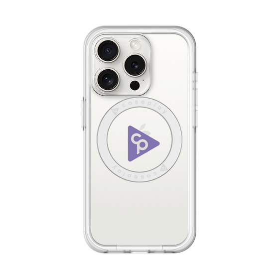 スリムプロテクションプレミアムケース with MagSafe［ オリジナル - caseplayロゴ - パープル/C ］