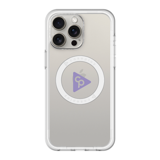 スリムプロテクションプレミアムケース with MagSafe［ オリジナル - caseplayロゴ - パープル/C ］