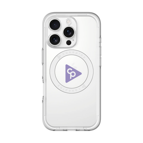 スリムプロテクションプレミアムケース with MagSafe［ オリジナル - caseplayロゴ - パープル/C ］
