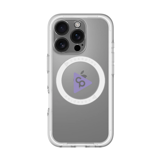 スリムプロテクションプレミアムケース with MagSafe［ オリジナル - caseplayロゴ - パープル/C ］