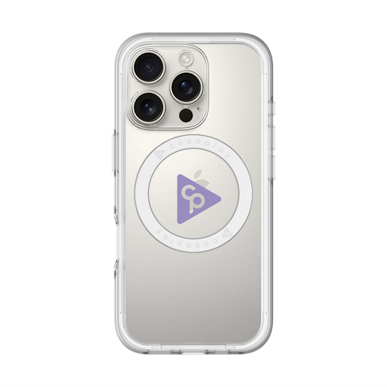 スリムプロテクションプレミアムケース with MagSafe［ オリジナル - caseplayロゴ - パープル/C ］