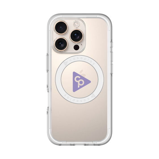 スリムプロテクションプレミアムケース with MagSafe［ オリジナル - caseplayロゴ - パープル/C ］