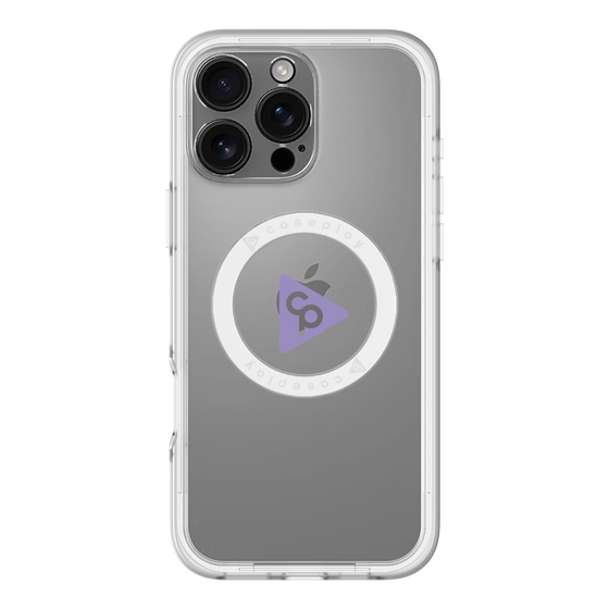 スリムプロテクションプレミアムケース with MagSafe［ オリジナル - caseplayロゴ - パープル/C ］