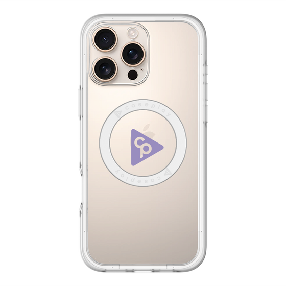 スリムプロテクションプレミアムケース with MagSafe［ オリジナル - caseplayロゴ - パープル/C ］
