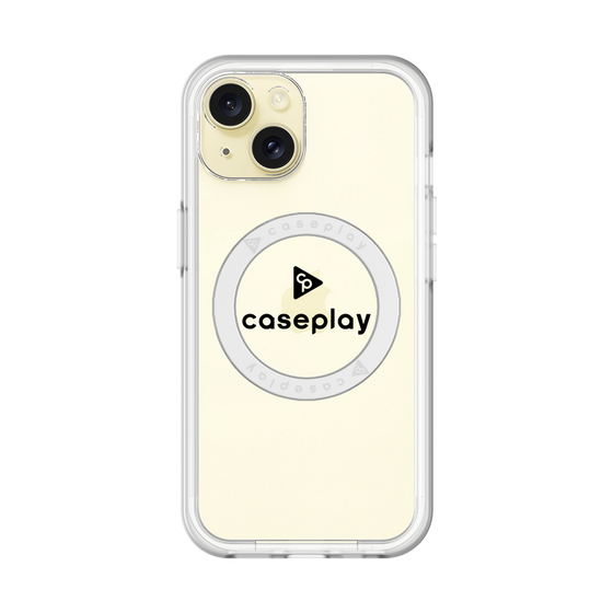 スリムプロテクションプレミアムケース with MagSafe［ オリジナル - caseplayロゴ - ブラック/D ］