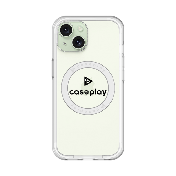 スリムプロテクションプレミアムケース with MagSafe［ オリジナル - caseplayロゴ - ブラック/D ］