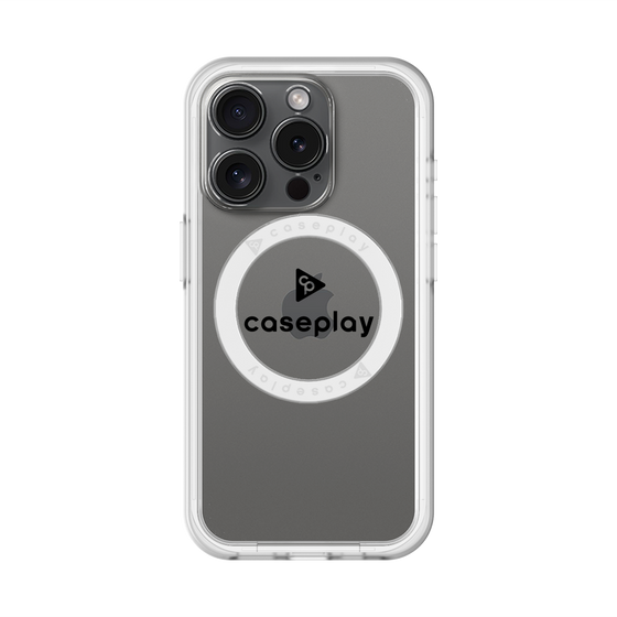 スリムプロテクションプレミアムケース with MagSafe［ オリジナル - caseplayロゴ - ブラック/D ］