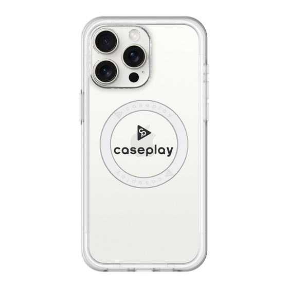 スリムプロテクションプレミアムケース with MagSafe［ オリジナル - caseplayロゴ - ブラック/D ］