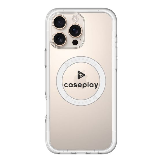スリムプロテクションプレミアムケース with MagSafe［ オリジナル - caseplayロゴ - ブラック/D ］
