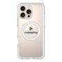 スリムプロテクションプレミアムケース with MagSafe［ オリジナル - caseplayロゴ - ブラック/D ］