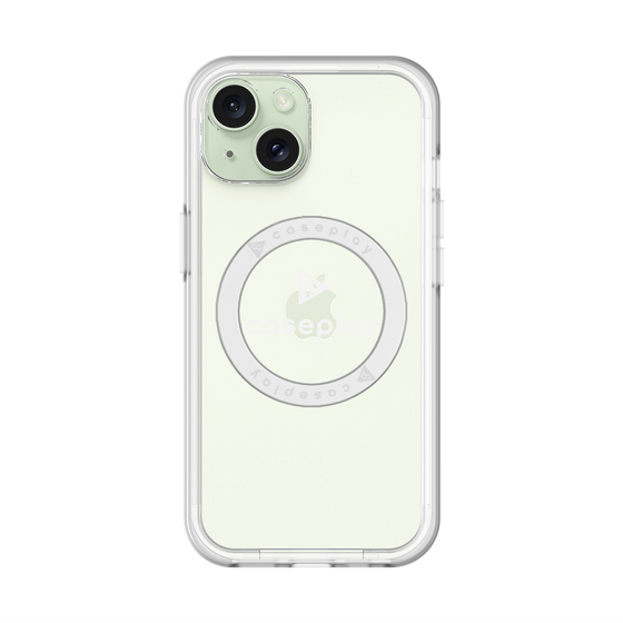 スリムプロテクションプレミアムケース with MagSafe［ オリジナル - caseplayロゴ - ホワイト/D ］