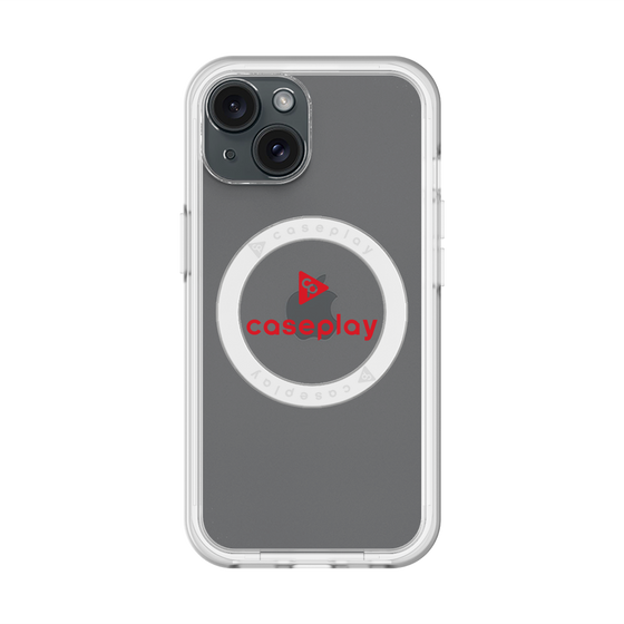 スリムプロテクションプレミアムケース with MagSafe［ オリジナル - caseplayロゴ - レッド/D ］