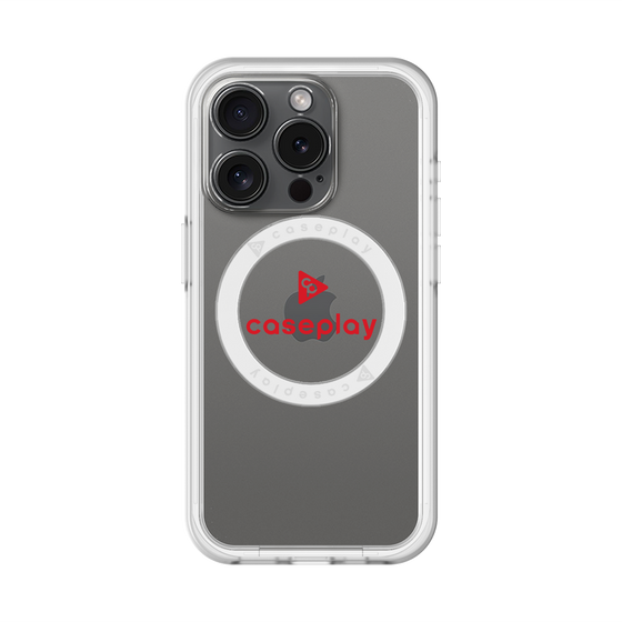 スリムプロテクションプレミアムケース with MagSafe［ オリジナル - caseplayロゴ - レッド/D ］