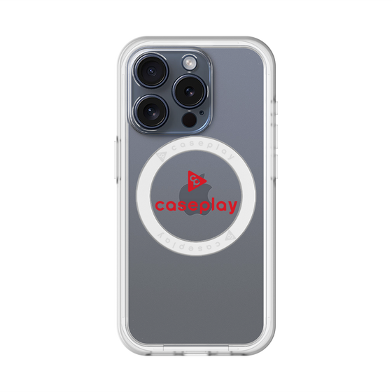 スリムプロテクションプレミアムケース with MagSafe［ オリジナル - caseplayロゴ - レッド/D ］