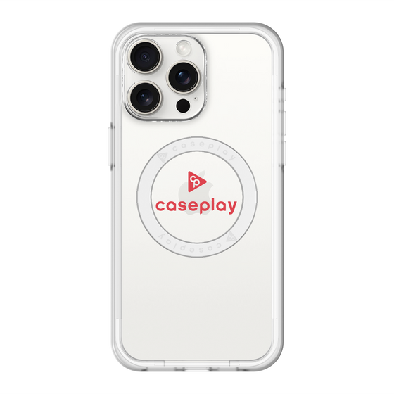 スリムプロテクションプレミアムケース with MagSafe［ オリジナル - caseplayロゴ - レッド/D ］