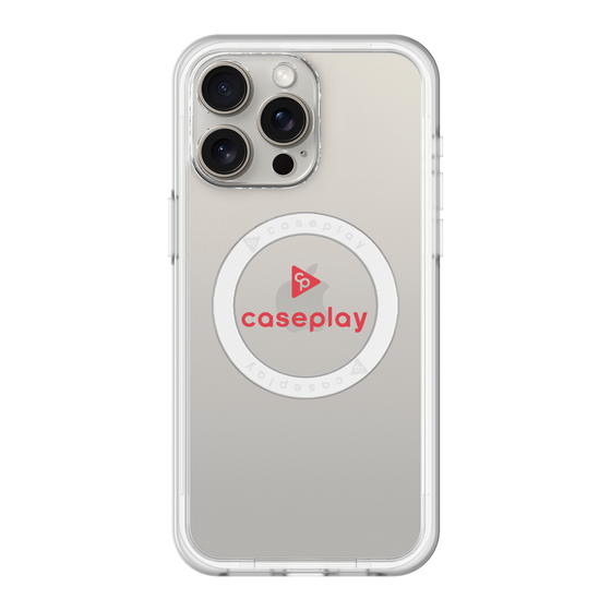 スリムプロテクションプレミアムケース with MagSafe［ オリジナル - caseplayロゴ - レッド/D ］