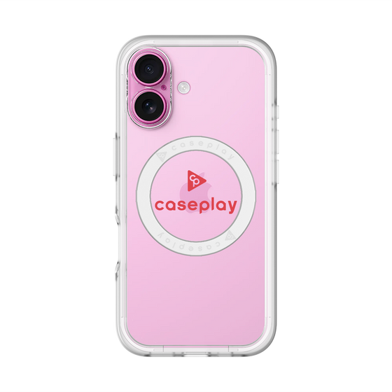スリムプロテクションプレミアムケース with MagSafe［ オリジナル - caseplayロゴ - レッド/D ］