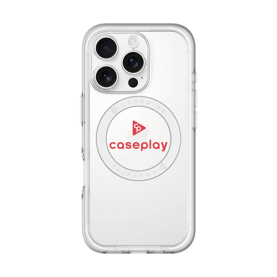スリムプロテクションプレミアムケース with MagSafe［ オリジナル - caseplayロゴ - レッド/D ］