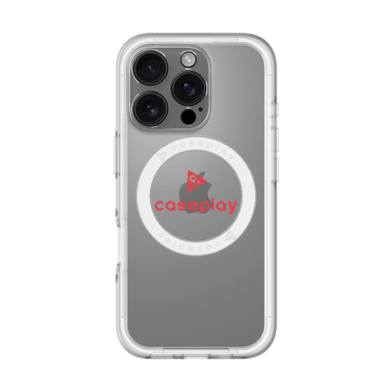 スリムプロテクションプレミアムケース with MagSafe［ オリジナル - caseplayロゴ - レッド/D ］
